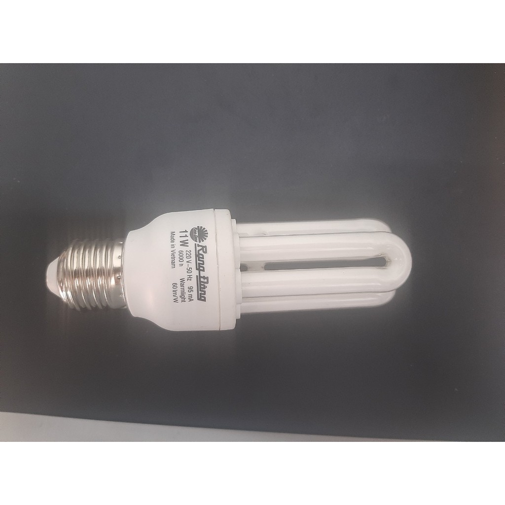 Bóng đèn Compact 3U 11W Rạng đông - hàng chính hãng, có sẵn - ánh sáng trắng