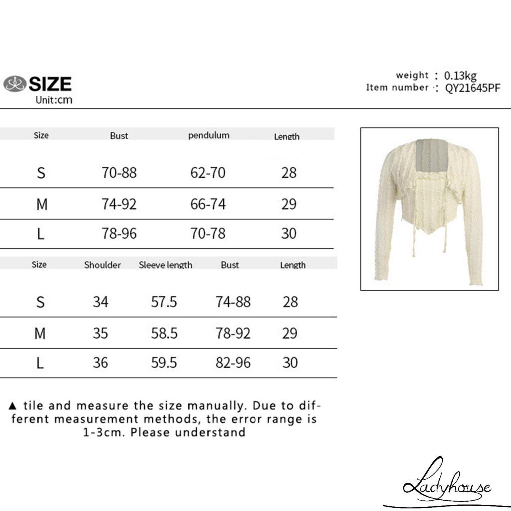 Bộ Áo Croptop Tay Dài Thắt Nơ + Áo Hai Dây Cổ Vuông Màu Trơn Thời Trang Xuân Hè Cho Nữ