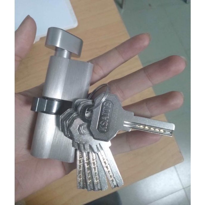 Ruột khoá cửa tay gạt Thông phòng KSAITE CAO CẤP ( 1 đầu chìa , 32mmX70mm )