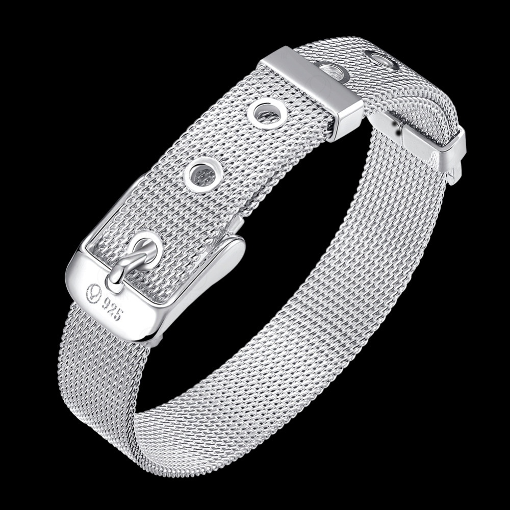 Vòng Tay Bạc Nam cá tính Unisex Titan không gỉ Đẹp Ngầu Silver Belt Đơn Giản LuciferStore Lắc Tay Phong Cách Silver Belt
