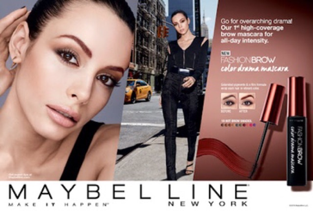 (hàng Mới Về) Mascara Chuốt Lông Mày Maybelline Màu Sắc Thời Trang