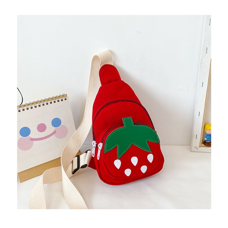 Túi Đeo Chéo Ngực Vải Canvas Mini Hình Thỏ Dễ Thương Cho Bé Gái