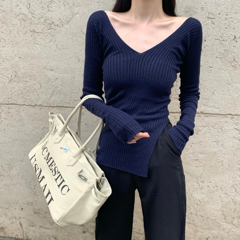 Quần dài ống rộng thiết kế xẻ tà thời trang cho nữ | BigBuy360 - bigbuy360.vn