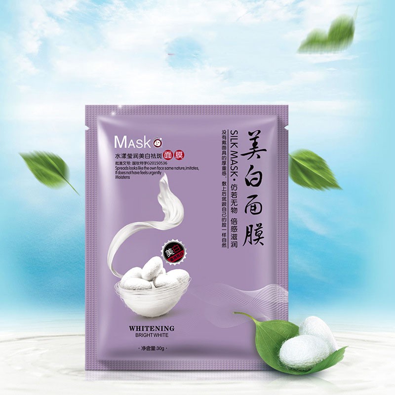 Mặt nạ giấy dưỡng da mụn cấp ẩm thải độc tơ tằm ONE SPRING SILK MASK của BIOAQUA CS28