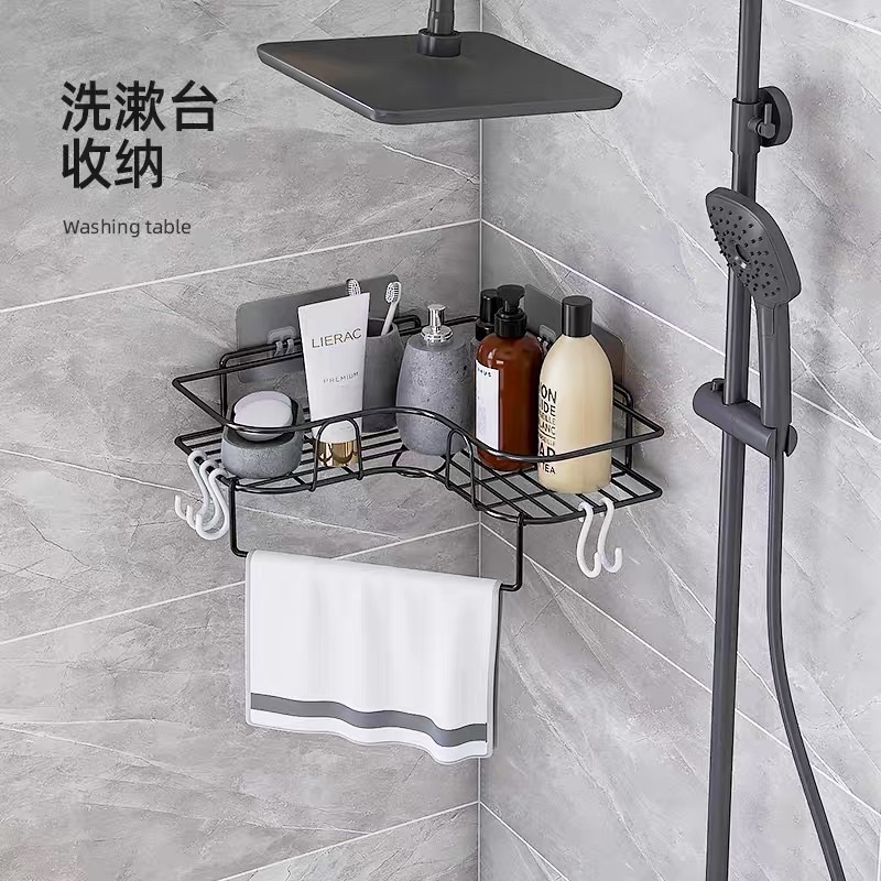 Kệ góc dán tường để đồ ( chất liệu thép không gỉ )