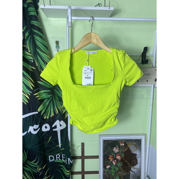 Áo Zara auth new full tag cổ vuông 4174/312