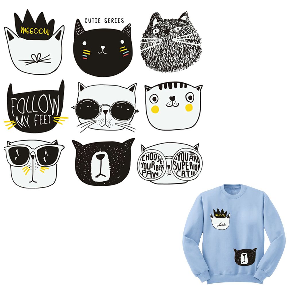 Set 9 miếng dán ủi trang trí quần áo hình biểu tượng cảm xúc ngộ nghĩnh