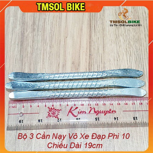 Bộ 3 Cây móc Lốp Xe Đạp Phi 10 Chiều Dài 19cm Siêu Cứng, Cây nạy vỏ xe đạp