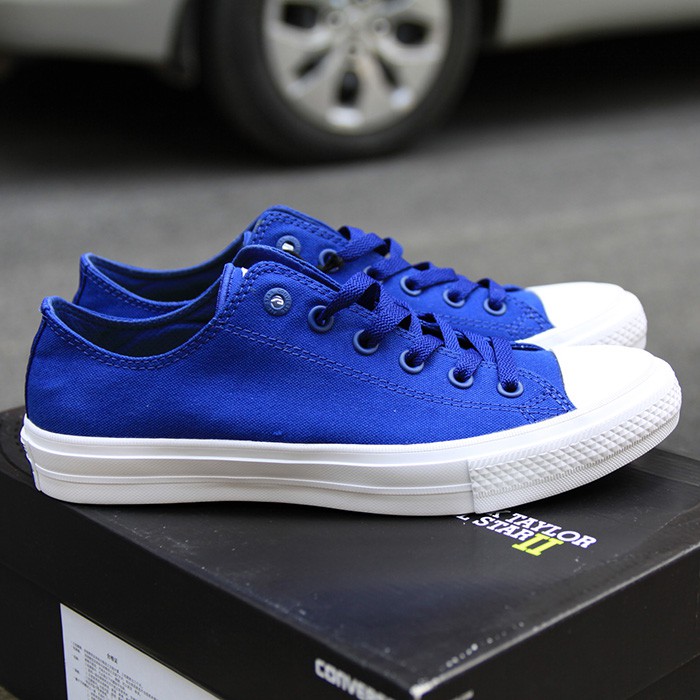 Giày Converse chuckII 150152V thấp cổ vải xanh CTVX49