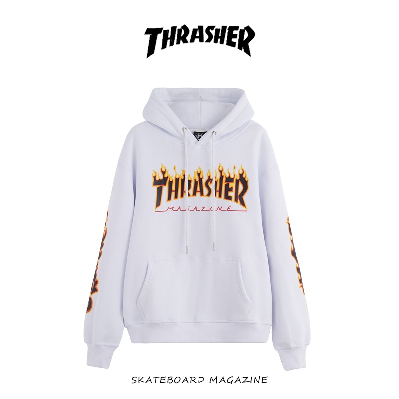 Áo Hoodie có mũ trùm in họa tiết chữ THRASHER phong cách cổ điển dễ phối đồ cho nam và nữ #TW07 | BigBuy360 - bigbuy360.vn