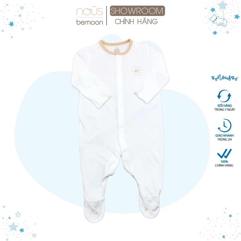 Bộ liên newborn Nous Bodysuit trắng NB