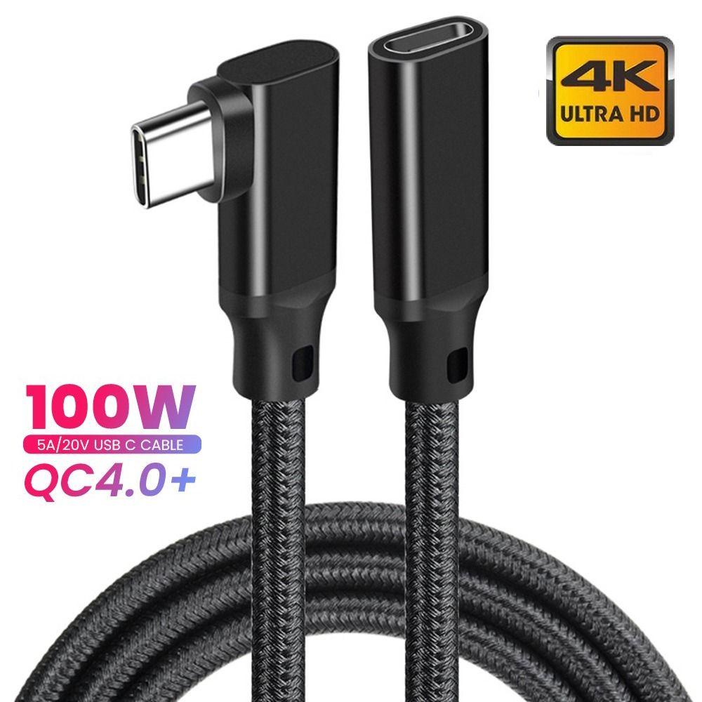 MYRONGVN Dây Cáp Nối Dài Loại C HD 4K 90 Độ PD 100W Chất Lượng Cao