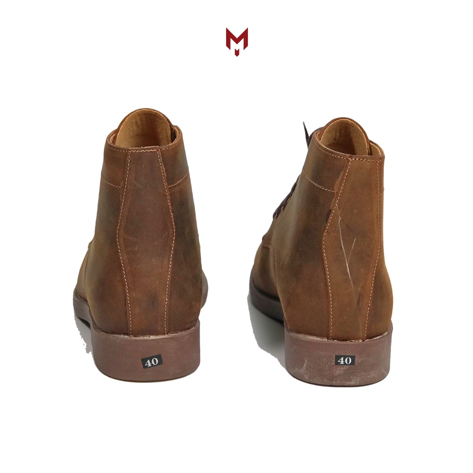 Giày cao cổ nam MAD Moctoe Boots da bò sáp ngựa điên cao cấp thời trang vintager phong cách bụi