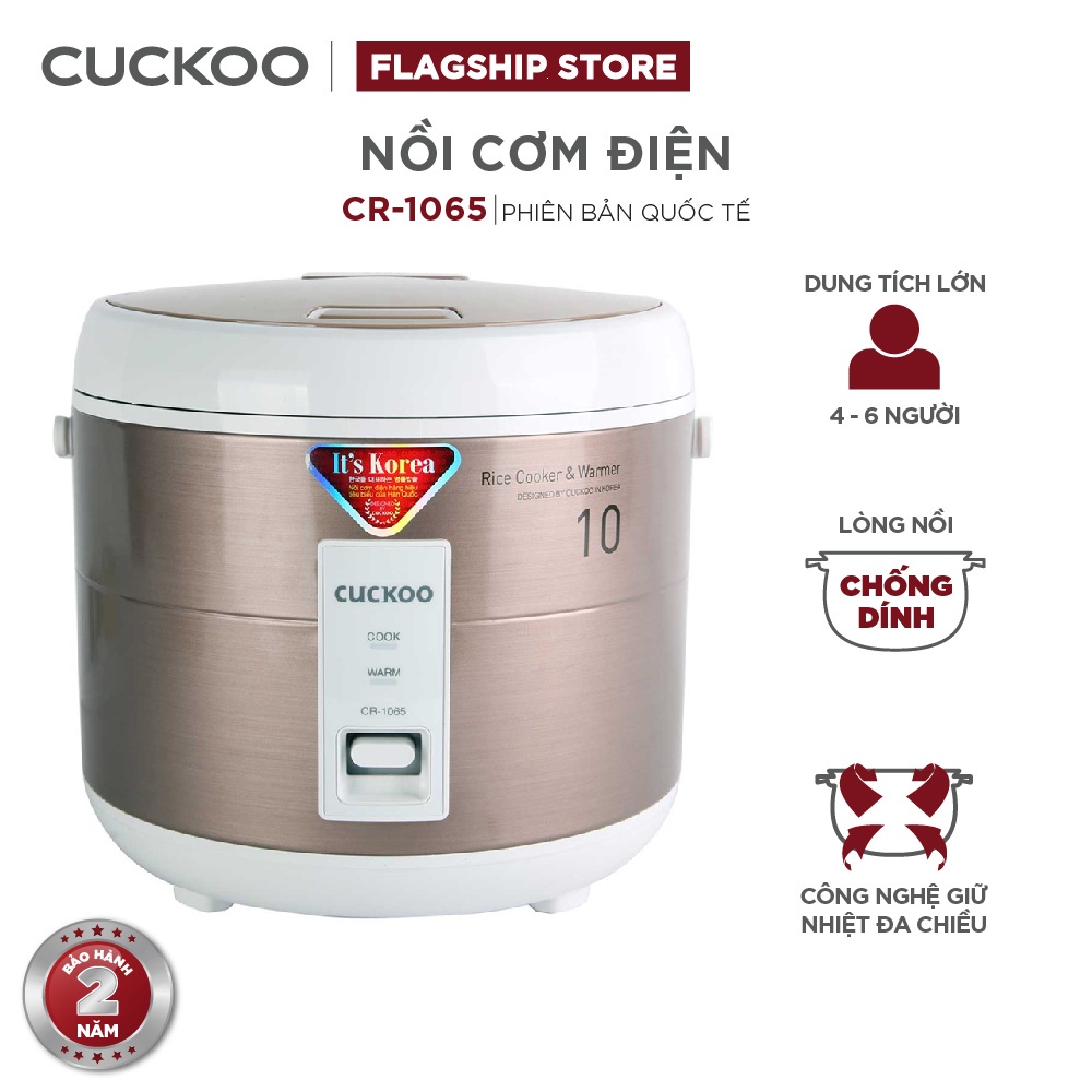 [Mã ELHADEV giảm 4% đơn 300K] Nồi cơm Cuckoo CR-1065B 1.8l(màu ngẫu nhiên)