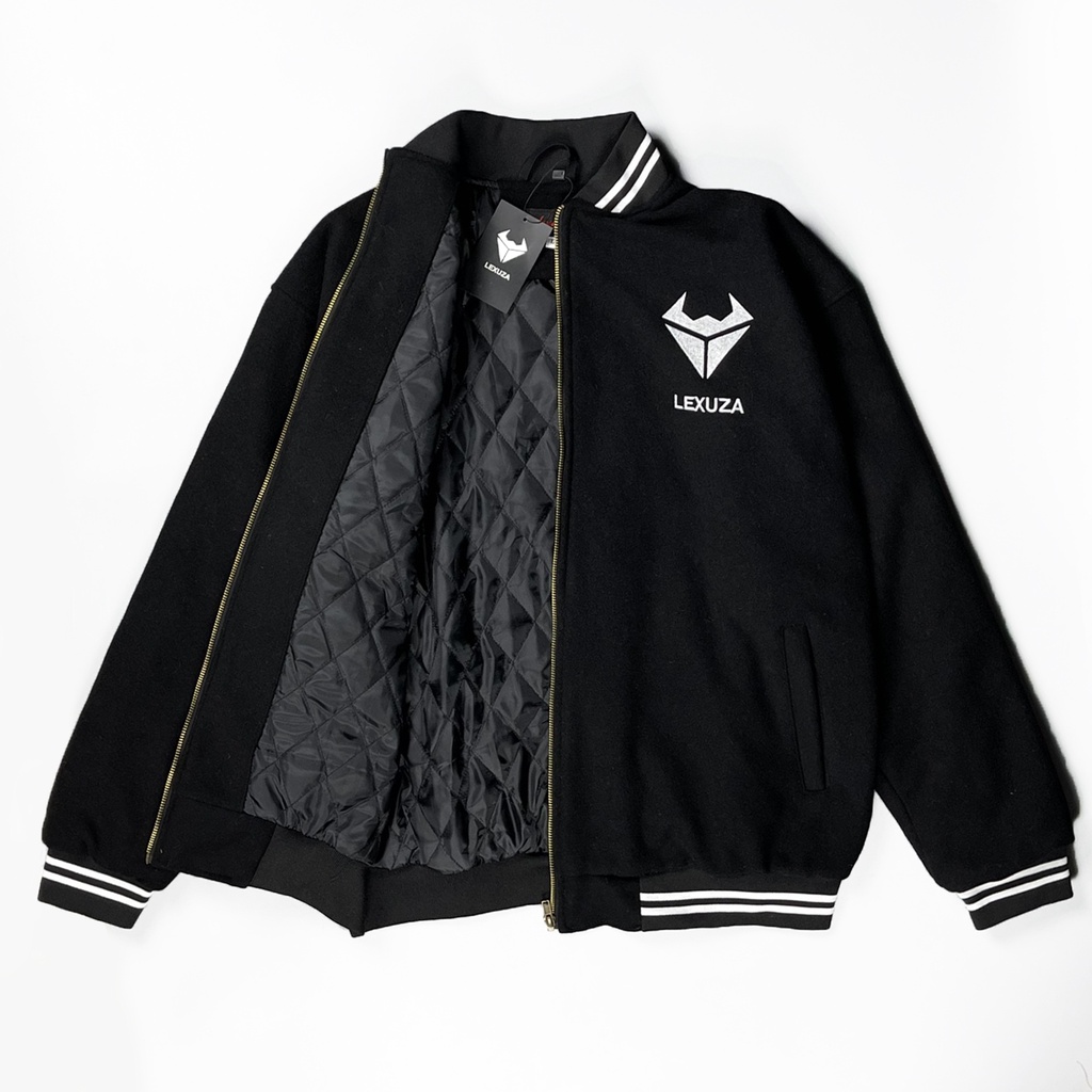 Áo khoác Bomber, áo bóng chày vải Dạ Lexuza 045