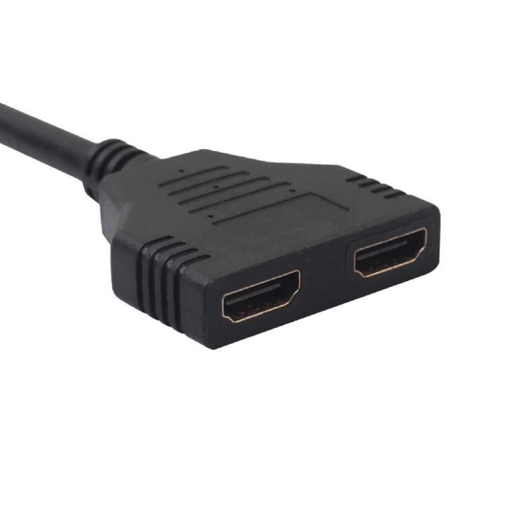 E 0.3 Meter Gold Plated DVI 24+1 Male to 2 * HDMI 19-Pin Female Splitter Adapter