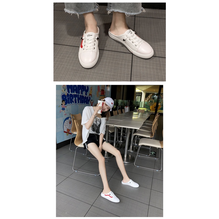 Giày lười canvas đế bằng thời trang Hàn Quốc dành cho phái nữ