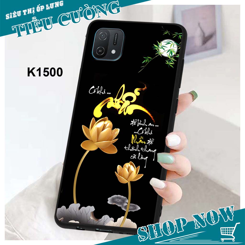 Ốp Oppo A16K in hình thời trang thư pháp RẺ BỀN ĐẸP