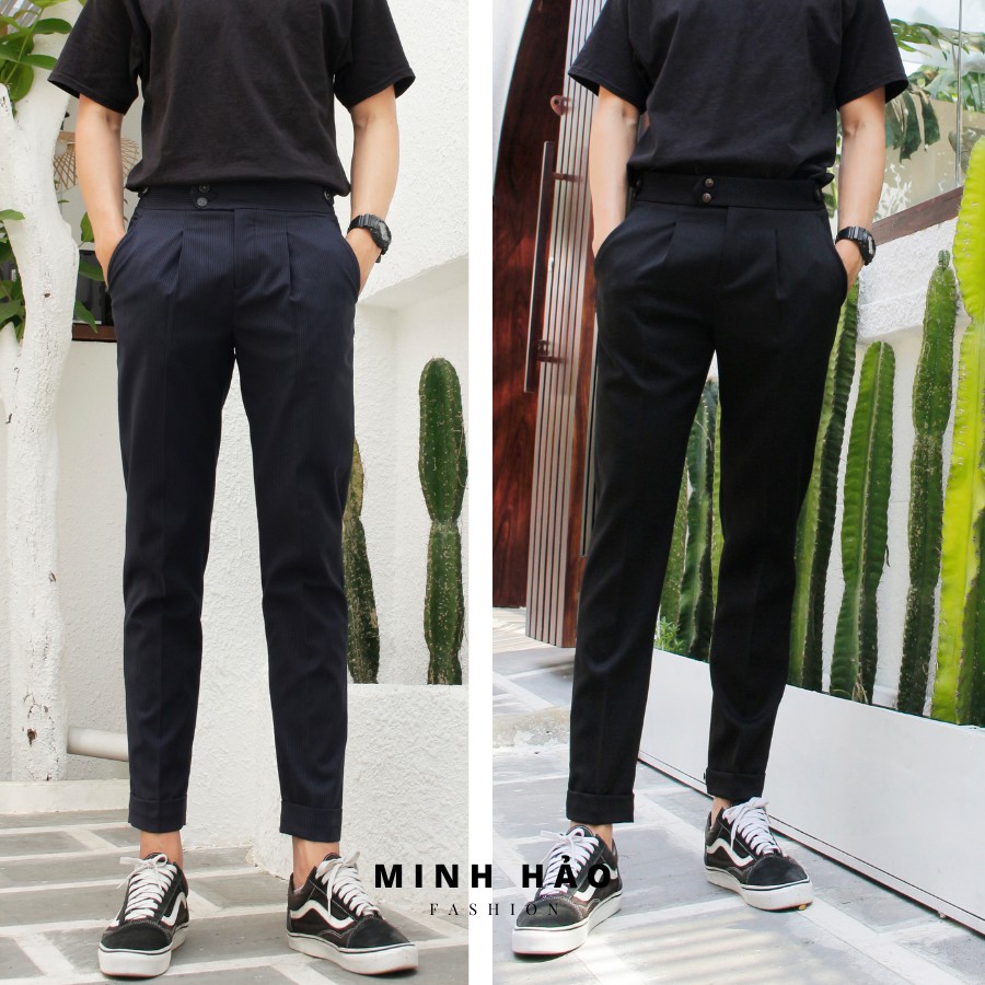 Quần Tây Nam Minh Hảo Fashion Kiểu Dáng Công Sở Cổ Điển Tây Âu Mẫu 2 Nút/ Chất Vải Cao Cấp Form Slimfit/