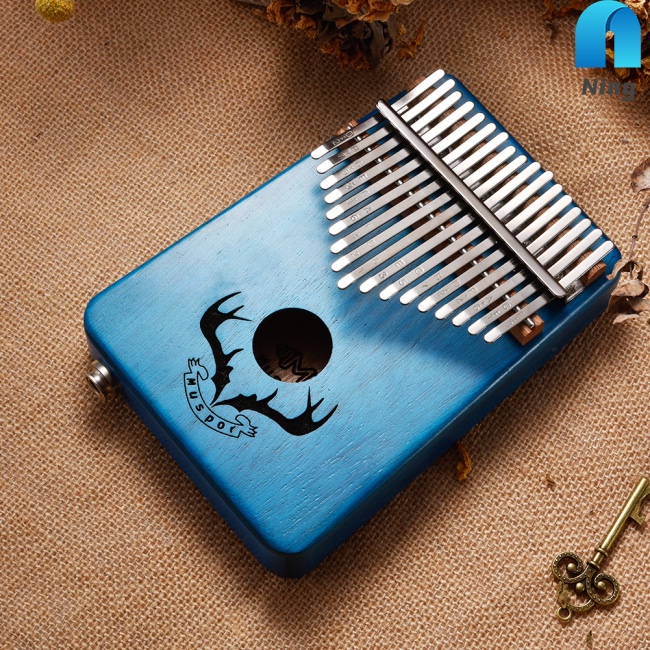 Đàn Kalimba 17 Phím EQ Kalmba Mahogany Bằng Gỗ Gụ Kèm Búa Chỉnh Dây Đàn Guitar Điện Dành Cho Người Mới Bắt Đầu