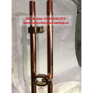 Cọc tiếp địa mạ đồng Ấn Độ Phi 14, Phi 16 dài 2 mét 4