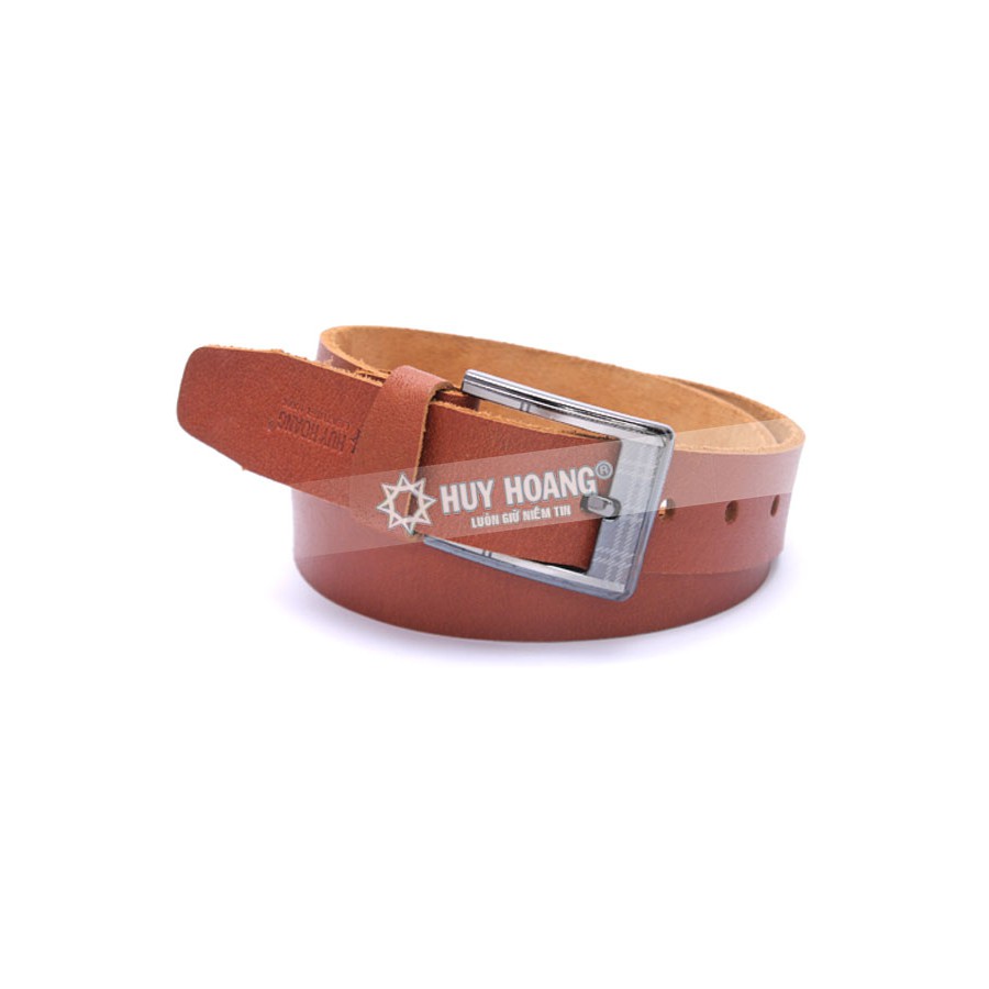 Dây nịt nam Huy Hoàng da bò 3,5P màu da HP4104
