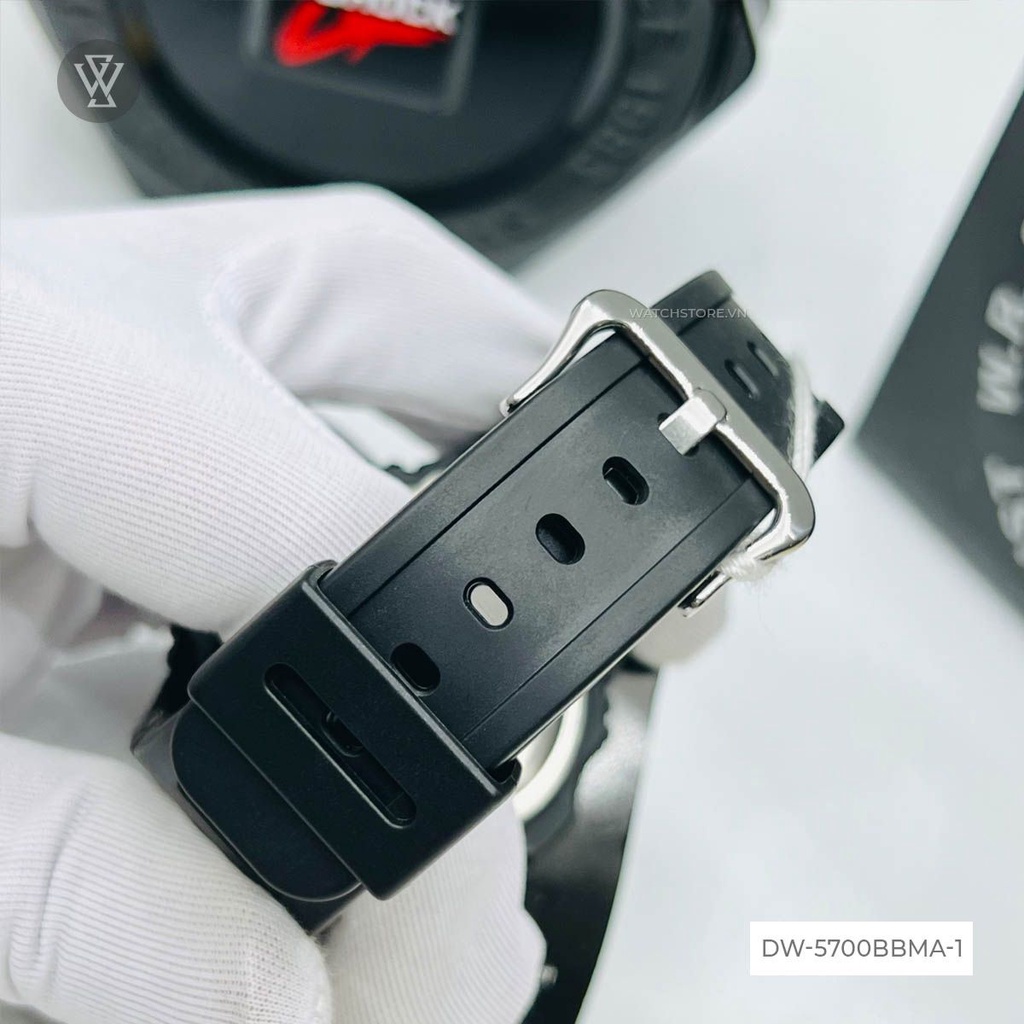 Đồng Hồ Điện Tử Nam Casio G-Shock WATCHSTORE DW-5700BBMA-1DR Thiết Kế Kính Khoáng 45.4mm, Dây Và Vỏ Nhựa Cao Cấp