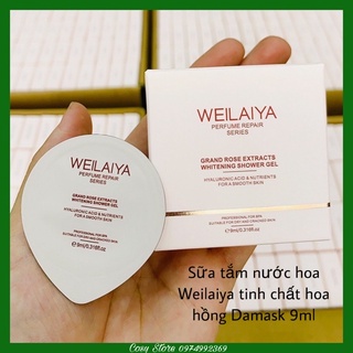 [Size mini] Sữa tắm nước hoa Weilaiya tinh chất hoa hồng Damask 9ml