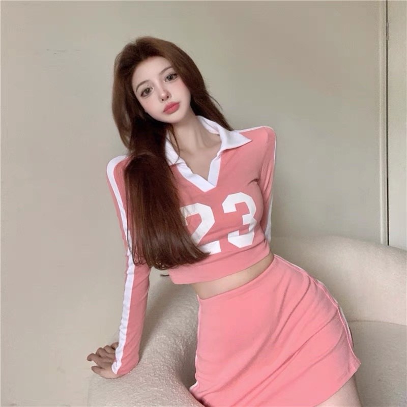 Set áo váy thể thao Ulzzang