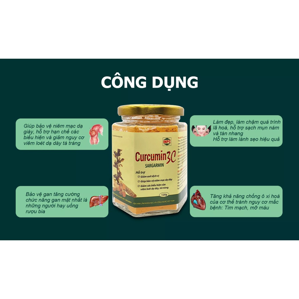 Tinh Bột Nghệ Curcumin 3C - INPC Sản Phẩm Của Viện Hàn Lâm Khoa Học Công Nghệ Việt Nam