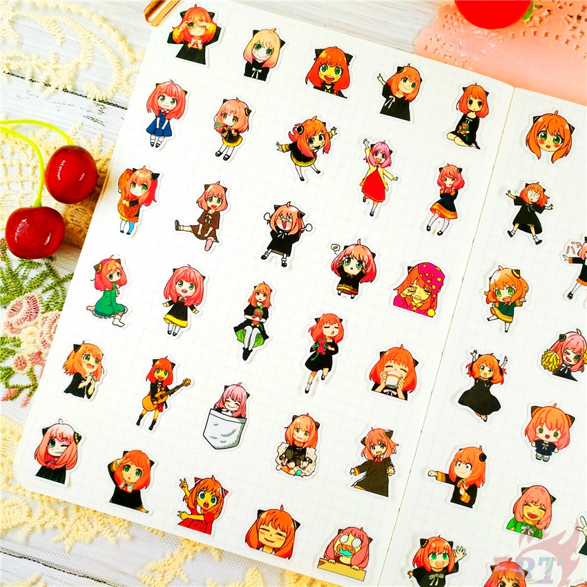 ★★★ Gián điệp×FAMILY. Sticker Dán Trang Trí Nhật Ký Mini Anya Q-1 ★★★ Bộ 60 Sticker Dán Trang Trí Album Thời Trang
