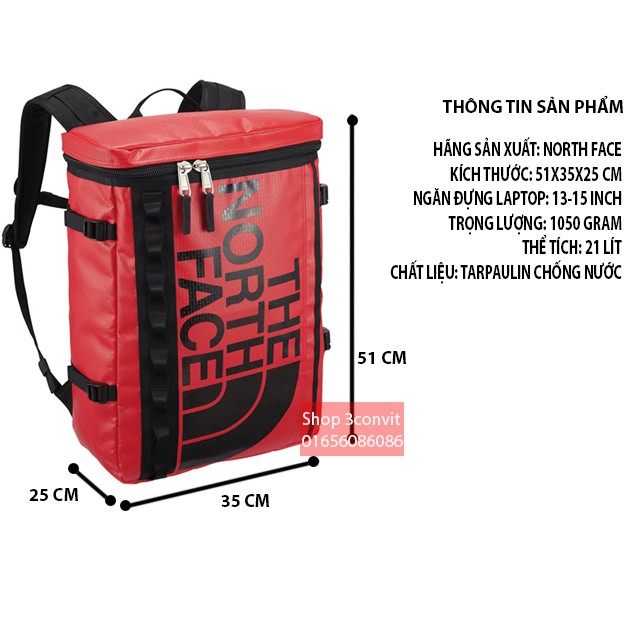 Balo Laptop Northface Fuse Box 51*35 cm