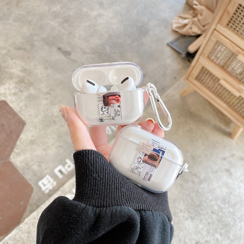 Vỏ Bọc Suntaiho Silicone Bảo Vệ Hộp Sạc Tai Nghe Airpods Pro 3 1/2 Trong Suốt Chống Sốc In Hình Logo Starbucks