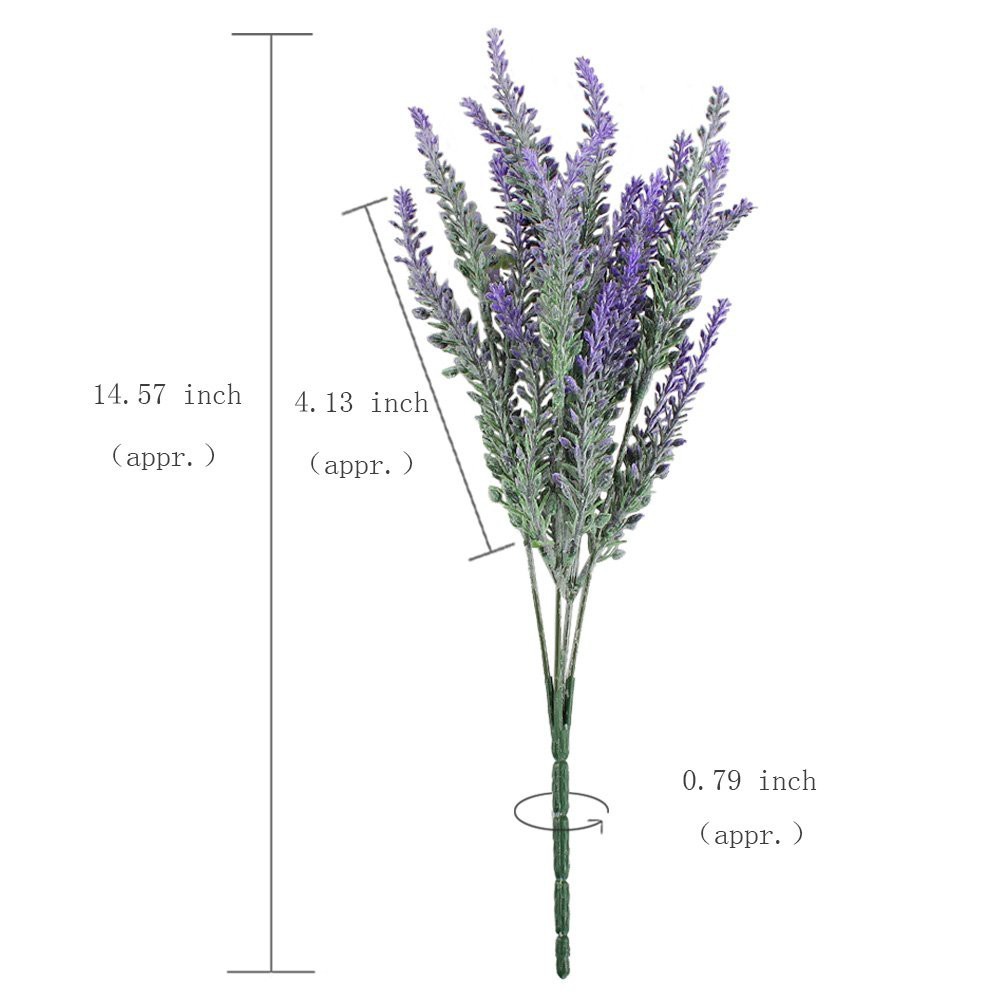 Hoa giả, cành hoa oải hương lavender giả 5 nhánh nhân tạo cắm trang trí tuyệt đẹp