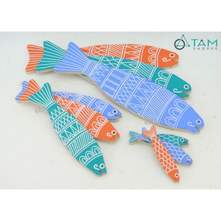Cá gỗ trang trí Handmade phong cách biển