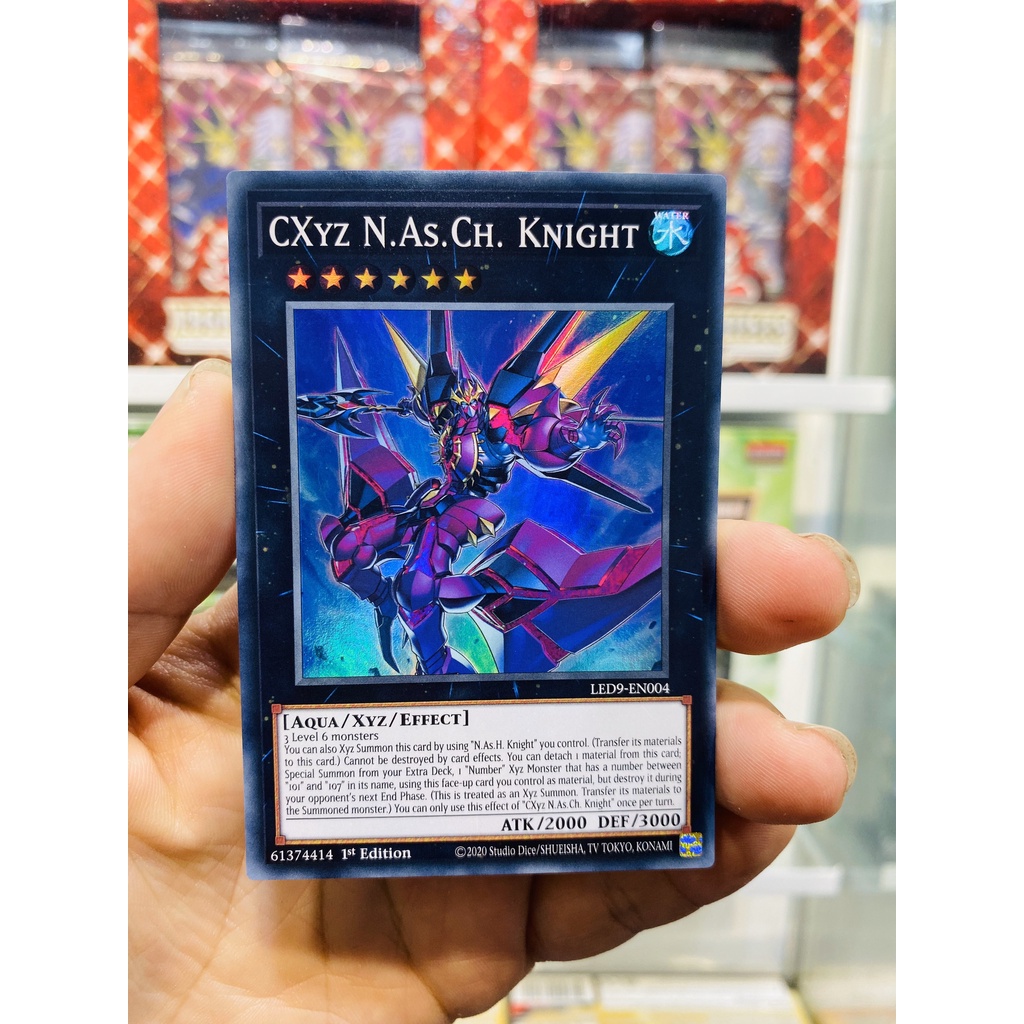 Thẻ Bài YugiOh! Mã LED9-EN004 - CXyz N.As.Ch. Knight - Super Rare - 1st Edition