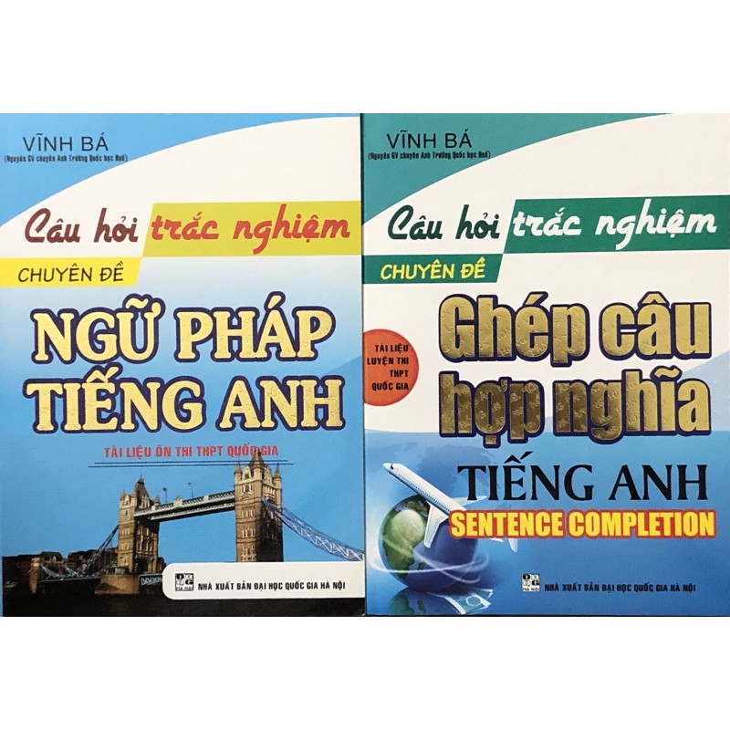 Sách - (Combo 2 cuốn) Câu Hỏi Trắc Nghiệm Chuyên Đề Ngữ Pháp + Ghép Câu Hợp Nghĩa Tiếng Anh