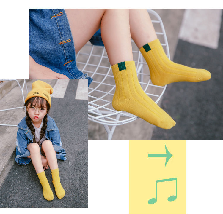 Set 5 Đôi Vớ Cotton Thời Trang Thu Đông Cho Bé