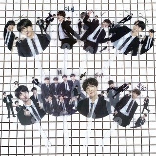 Quạt trong Bangtanboy vest đen có thành viên in hình nhóm nhạc hàn quốc quạt cầm tay tiện lợi