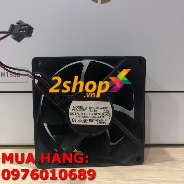 QUẠT HÚT, QUẠT TẢN NHIỆT DC 8CM 24V NMB 3110KL-05W-B60 80x80x25MM