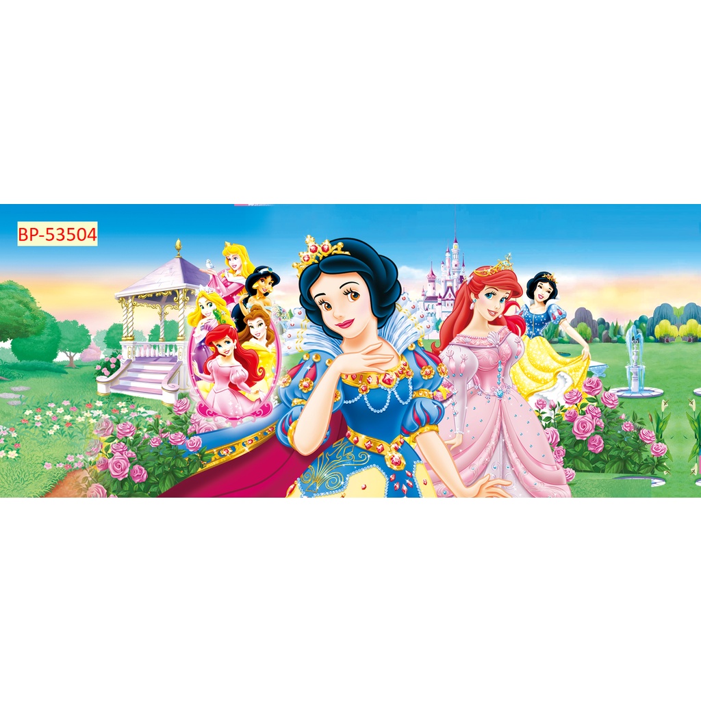 Tranh Dán Tường Phòng Trẻ Em Hình Công Chúa tặng kèm keo dán, dụng cụ treo theo yêu cầu