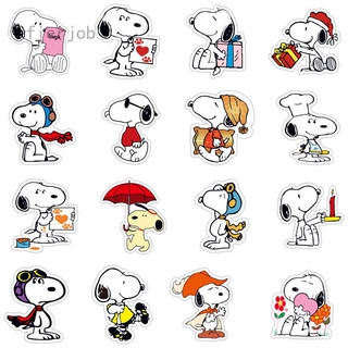 Bộ 50 Miếng Dán Trang Trí Chống Thấm Nước Hình Snoopy Đáng Yêu