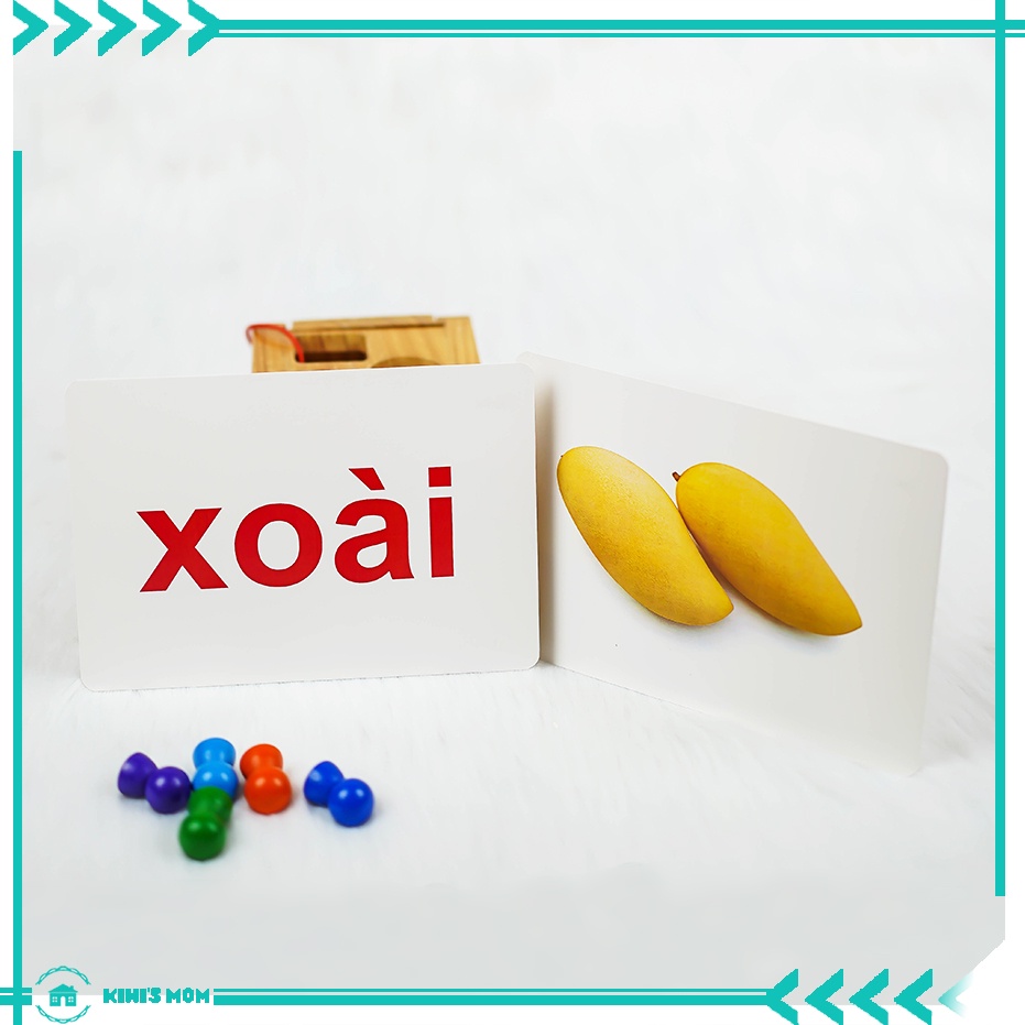 [Flashcard] Bộ Thẻ Giáo dục sớm - QUẢ - 20 thẻ - in 2 mặt (0-6 tuổi)