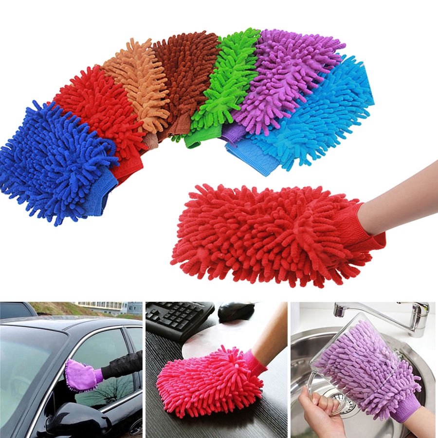 Găng tay rửa xe chất liệu Microfiber chenille