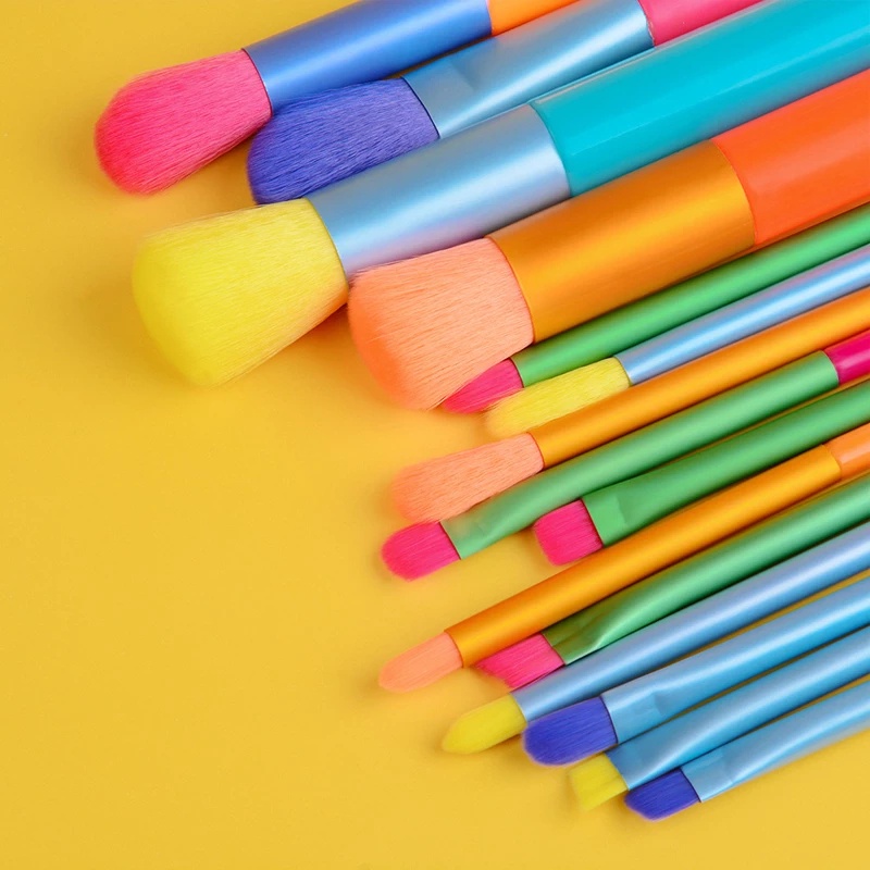 [Hàng mới về] Set 15 cọ trang điểm đa năng cao cấp với màu cầu vồng bắt mắt