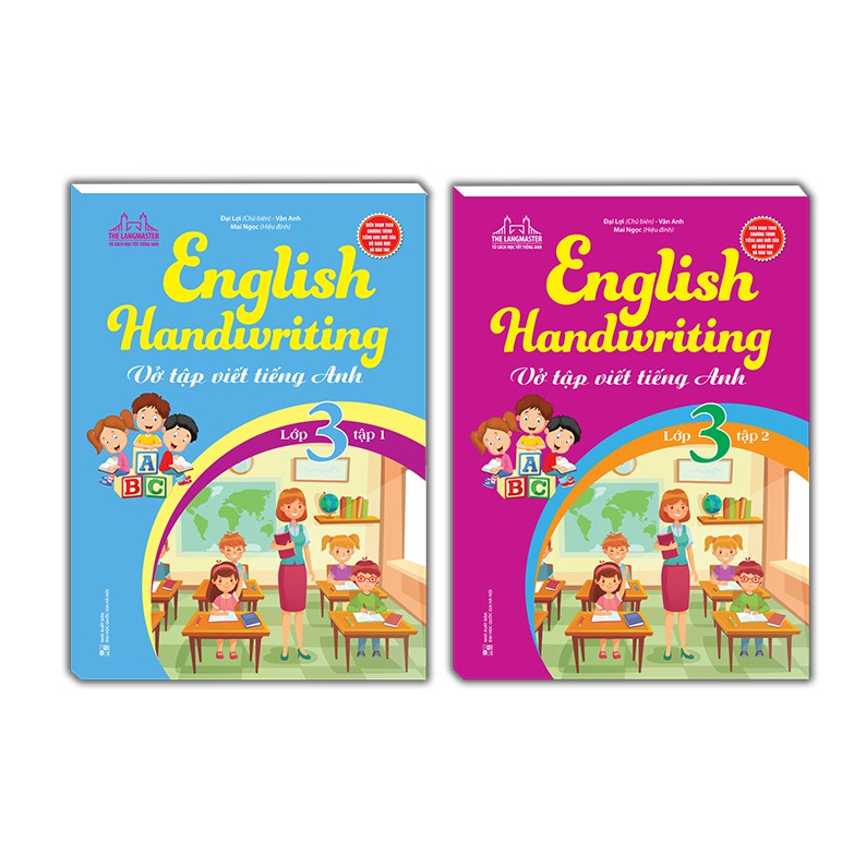 Sách - Combo English Handwriting - Vở tập viết tiếng anh lớp 3 (2 cuốn) Tặng Bookmark