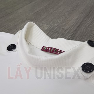 Áo thun unisex ulzzang phối nút cực chất