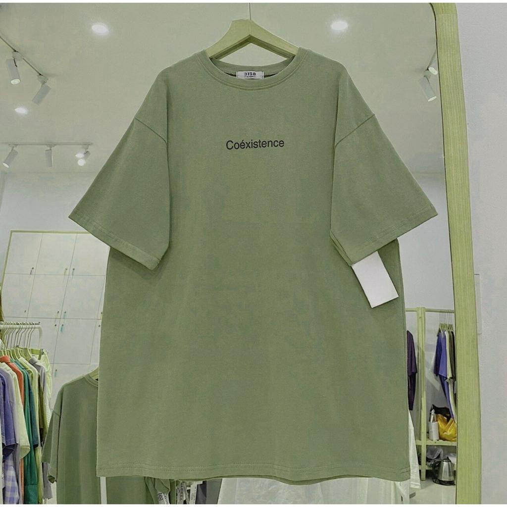 Áo Phông form rộng Áo Thun Tay Lỡ Nam Nữ Form Rộng Unisex chất Cotton in chữ Coéxistence Phông Trơn Oversize