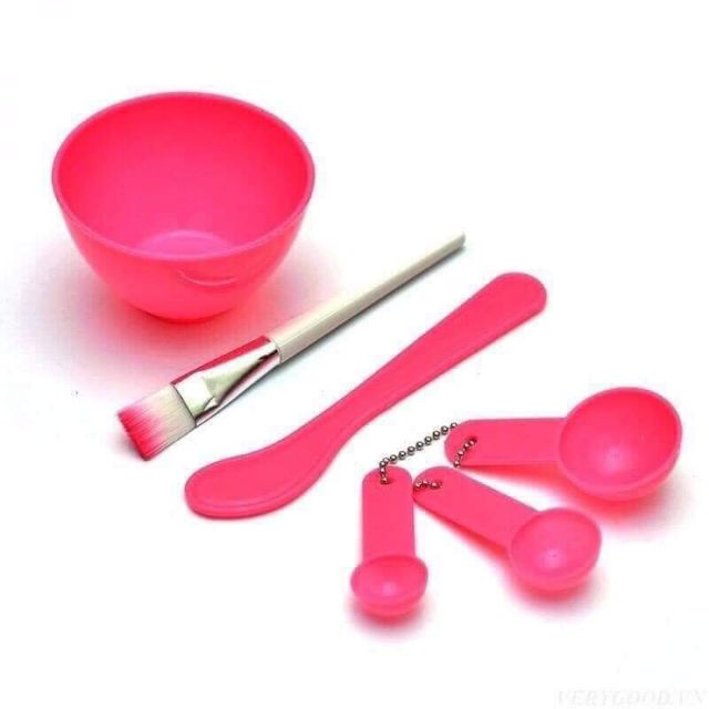 Bộ Bát Trộn Đắp Mặt Nạ Gồm Chén Trộn,Cọ ,Chén ,Que Trộn Mặt Nạ 6in1 Tiện Ích
