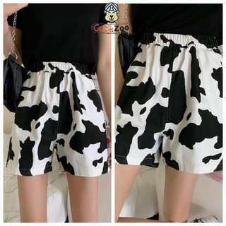 Quần đùi short thể thao bò sữa loang cạp chun chất mềm mát - CUTEZOO